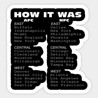 How it Was in Football Sticker